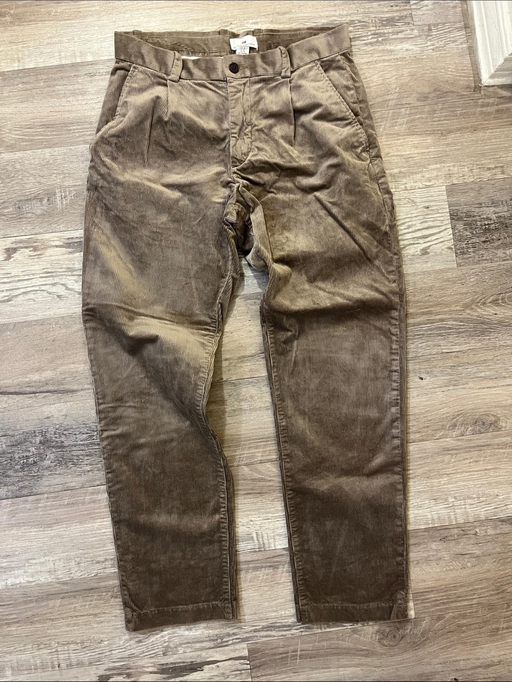 H&M Men's Corduroy Chino Trousers in Brown